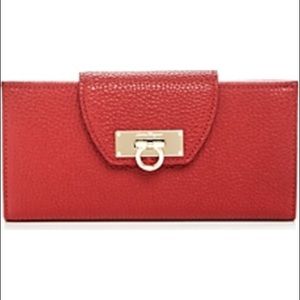FERRAGAMO RED GANCINO WALLET! NWT!!